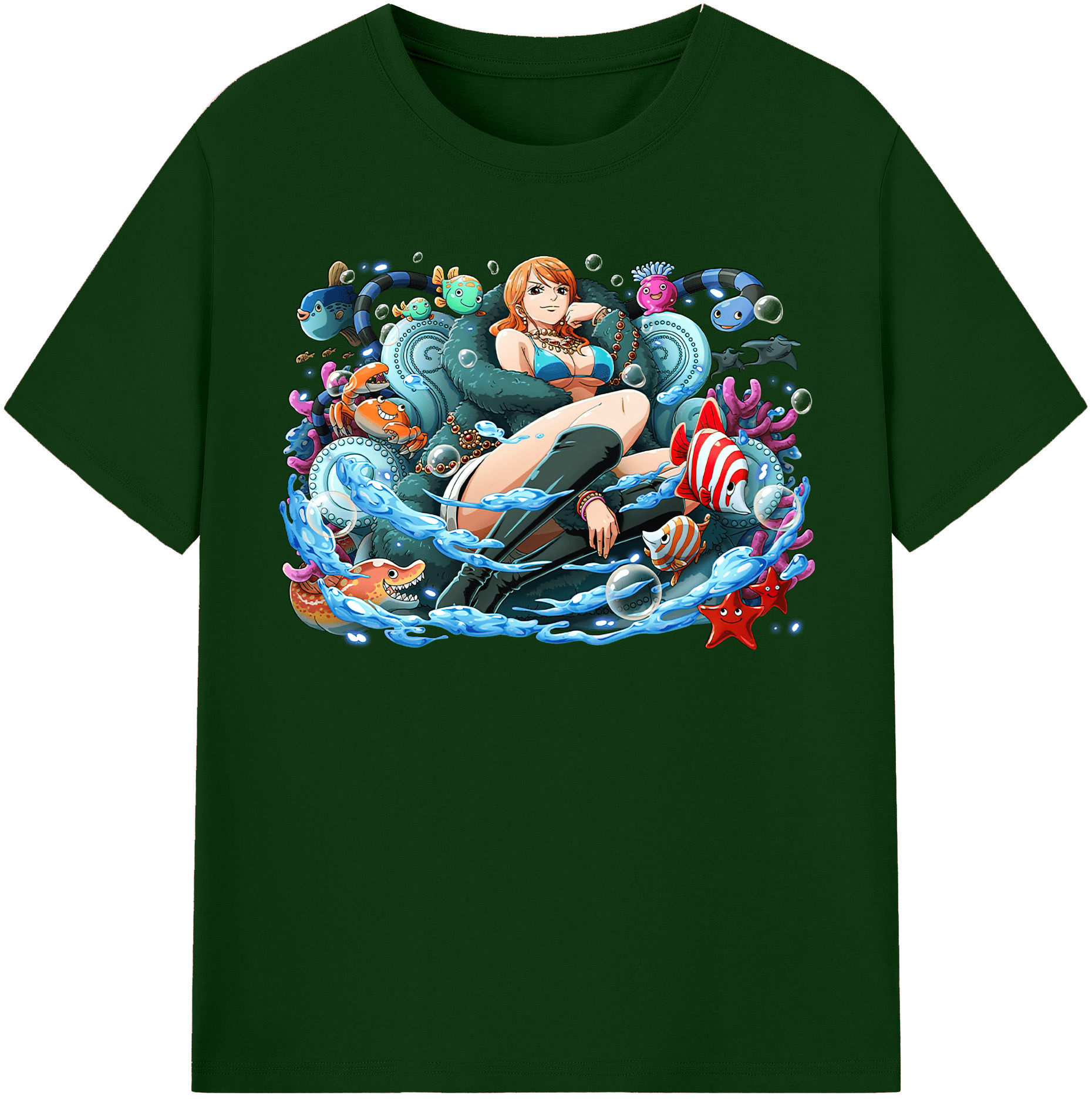 ワンピース ナミ ONE PIECE Nami 綿100％半袖Tシャツ（フロントプリント）